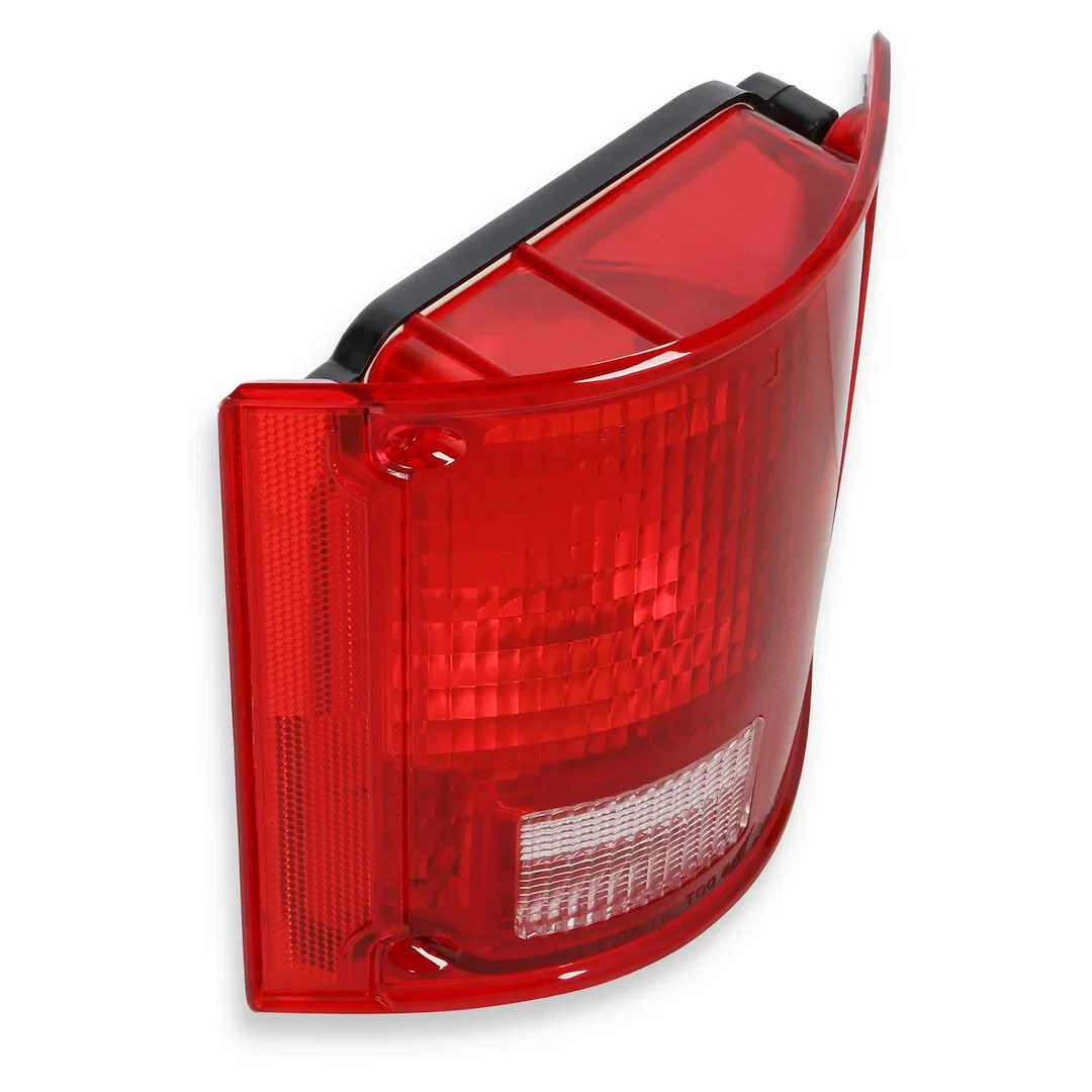 07-108 – HOLLEY Tail Light Lens, Red Lens With Clear Reverse Rectangular Single With Housing/ Mounting Hardware Witho...